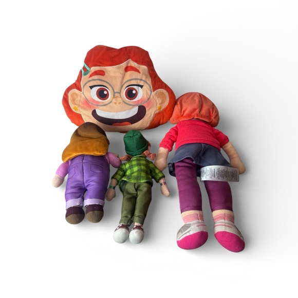 Disney Pixar Turning Red Lot Of 4 Meilin Lee Plush Doll 18” Reversible Face - Picture 3 of 4